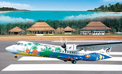 Bangkok Airways vliegtuig naar Trat